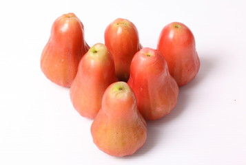 Rose apples isolated on white background