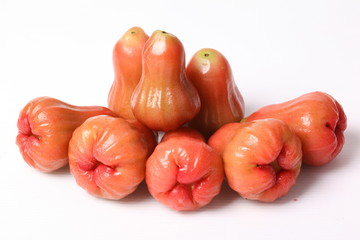 Rose apples isolated on white background