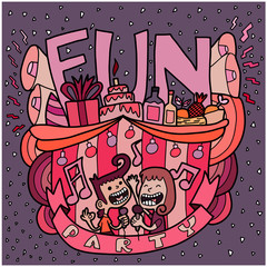 The fun of many monsters, vector design for illustration, cards and things or making websites.