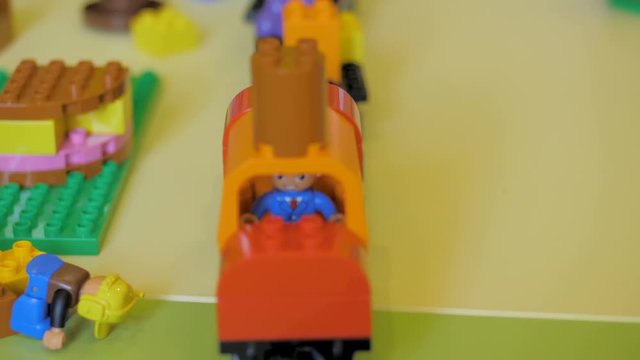 Kids creating robots with teacher. Early development, innovation, modern technology concept