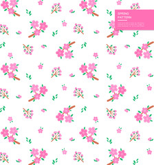 Lush spring plant design pattern