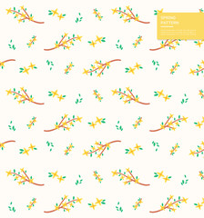 Lush spring plant design pattern