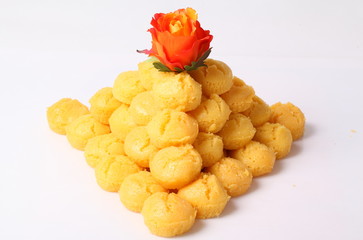 Palm Cake on white background