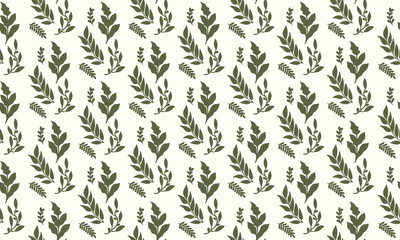 Modern Botanical leaf pattern background, with seamless flower design.