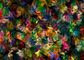 abstract beautiful leaf pattern design