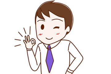 バッチリの手をする男性