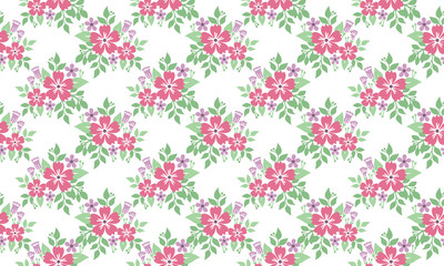 Template design for Botanical leaf, with beautiful flower pattern background design.