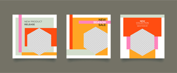 Unique Editable modern Social Media banner Template.Promotional web banner for social media. Elegant sale and discount promo. Fashion and lifestyle blog templates, web banners