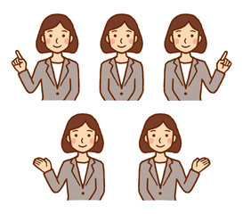 スーツの女性　上半身