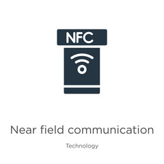 Near field communication icon vector. Trendy flat near field communication icon from technology collection isolated on white background. Vector illustration can be used for web and mobile graphic