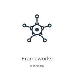 Frameworks icon vector. Trendy flat frameworks icon from technology collection isolated on white background. Vector illustration can be used for web and mobile graphic design, logo, eps10