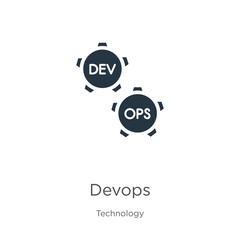 Devops icon vector. Trendy flat devops icon from technology collection isolated on white background. Vector illustration can be used for web and mobile graphic design, logo, eps10