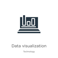 Data visualization icon vector. Trendy flat data visualization icon from technology collection isolated on white background. Vector illustration can be used for web and mobile graphic design, logo,
