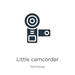 Little camcorder icon vector. Trendy flat little camcorder icon from technology collection isolated on white background. Vector illustration can be used for web and mobile graphic design, logo, eps10