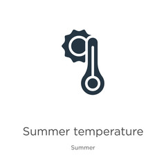 Summer temperature icon vector. Trendy flat summer temperature icon from summer collection isolated on white background. Vector illustration can be used for web and mobile graphic design, logo, eps10
