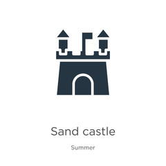Sand castle icon vector. Trendy flat sand castle icon from summer collection isolated on white background. Vector illustration can be used for web and mobile graphic design, logo, eps10