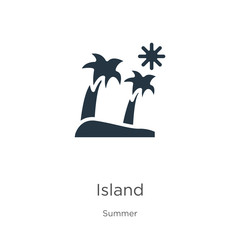 Island icon vector. Trendy flat island icon from summer collection isolated on white background. Vector illustration can be used for web and mobile graphic design, logo, eps10