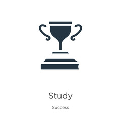 Study icon vector. Trendy flat study icon from success collection isolated on white background. Vector illustration can be used for web and mobile graphic design, logo, eps10