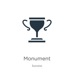 Monument icon vector. Trendy flat monument icon from success collection isolated on white background. Vector illustration can be used for web and mobile graphic design, logo, eps10