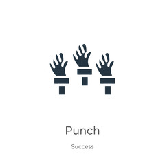 Punch icon vector. Trendy flat punch icon from success collection isolated on white background. Vector illustration can be used for web and mobile graphic design, logo, eps10