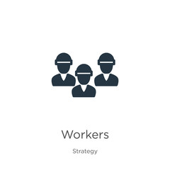 Workers icon vector. Trendy flat workers icon from strategy collection isolated on white background. Vector illustration can be used for web and mobile graphic design, logo, eps10