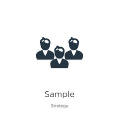 Sample icon vector. Trendy flat sample icon from strategy collection isolated on white background. Vector illustration can be used for web and mobile graphic design, logo, eps10