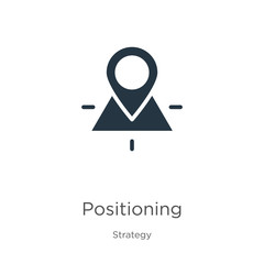 Positioning icon vector. Trendy flat positioning icon from strategy collection isolated on white background. Vector illustration can be used for web and mobile graphic design, logo, eps10