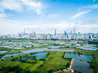 Beautiful landscape of skylines of Shenzhen,China