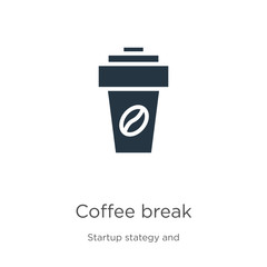 Coffee break icon vector. Trendy flat coffee break icon from startup collection isolated on white background. Vector illustration can be used for web and mobile graphic design, logo, eps10