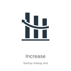 Increase icon vector. Trendy flat increase icon from startup strategy and success collection isolated on white background. Vector illustration can be used for web and mobile graphic design, logo,