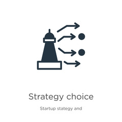 Strategy choice icon vector. Trendy flat strategy choice icon from startup stategy and success collection isolated on white background. Vector illustration can be used for web and mobile graphic
