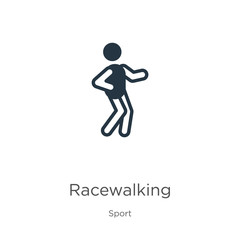 Racewalking icon vector. Trendy flat racewalking icon from sport collection isolated on white background. Vector illustration can be used for web and mobile graphic design, logo, eps10