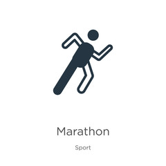 Marathon icon vector. Trendy flat marathon icon from sport collection isolated on white background. Vector illustration can be used for web and mobile graphic design, logo, eps10