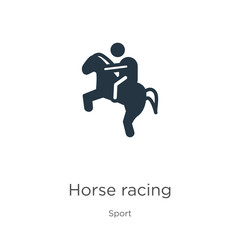 Horse racing icon vector. Trendy flat horse racing icon from sport collection isolated on white background. Vector illustration can be used for web and mobile graphic design, logo, eps10