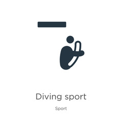 Diving sport icon vector. Trendy flat diving sport icon from sport collection isolated on white background. Vector illustration can be used for web and mobile graphic design, logo, eps10