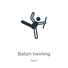 Baton twirling icon vector. Trendy flat baton twirling icon from sport collection isolated on white background. Vector illustration can be used for web and mobile graphic design, logo, eps10