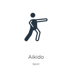 Aikido icon vector. Trendy flat aikido icon from sport collection isolated on white background. Vector illustration can be used for web and mobile graphic design, logo, eps10