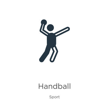Handball icon vector. Trendy flat handball icon from sport collection isolated on white background. Vector illustration can be used for web and mobile graphic design, logo, eps10
