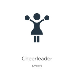 Cheerleader icon vector. Trendy flat cheerleader icon from smileys collection isolated on white background. Vector illustration can be used for web and mobile graphic design, logo, eps10