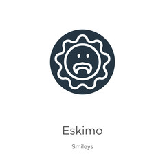 Eskimo icon vector. Trendy flat eskimo icon from smileys collection isolated on white background. Vector illustration can be used for web and mobile graphic design, logo, eps10