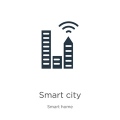 Smart city icon vector. Trendy flat smart city icon from smart house collection isolated on white background. Vector illustration can be used for web and mobile graphic design, logo, eps10