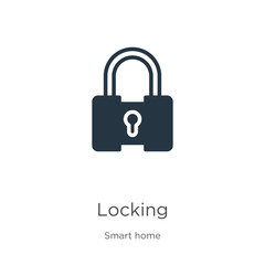 Locking icon vector. Trendy flat locking icon from smart house collection isolated on white background. Vector illustration can be used for web and mobile graphic design, logo, eps10