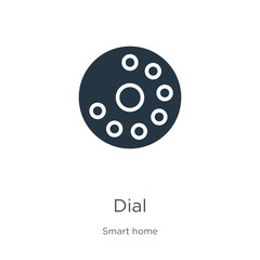 Dial icon vector. Trendy flat dial icon from smart house collection isolated on white background. Vector illustration can be used for web and mobile graphic design, logo, eps10