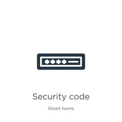 Security code icon vector. Trendy flat security code icon from smart home collection isolated on white background. Vector illustration can be used for web and mobile graphic design, logo, eps10