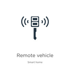 Remote vehicle icon vector. Trendy flat remote vehicle icon from smart home collection isolated on white background. Vector illustration can be used for web and mobile graphic design, logo, eps10