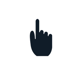 Finger hand gesture icon vector logo design template
