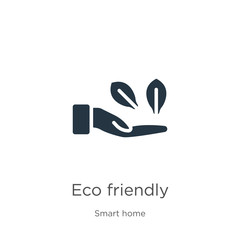 Eco friendly icon vector. Trendy flat eco friendly icon from smart home collection isolated on white background. Vector illustration can be used for web and mobile graphic design, logo, eps10