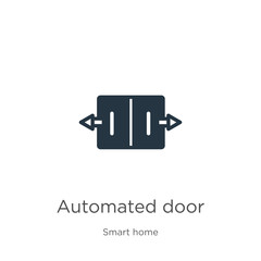 Automated door icon vector. Trendy flat automated door icon from smart home collection isolated on white background. Vector illustration can be used for web and mobile graphic design, logo, eps10
