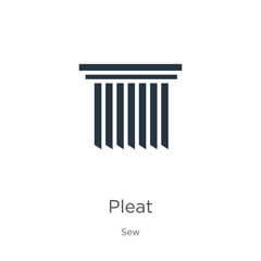 Pleat icon vector. Trendy flat pleat icon from sew collection isolated on white background. Vector illustration can be used for web and mobile graphic design, logo, eps10
