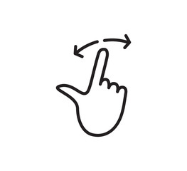 Finger hand gesture icon vector logo design template